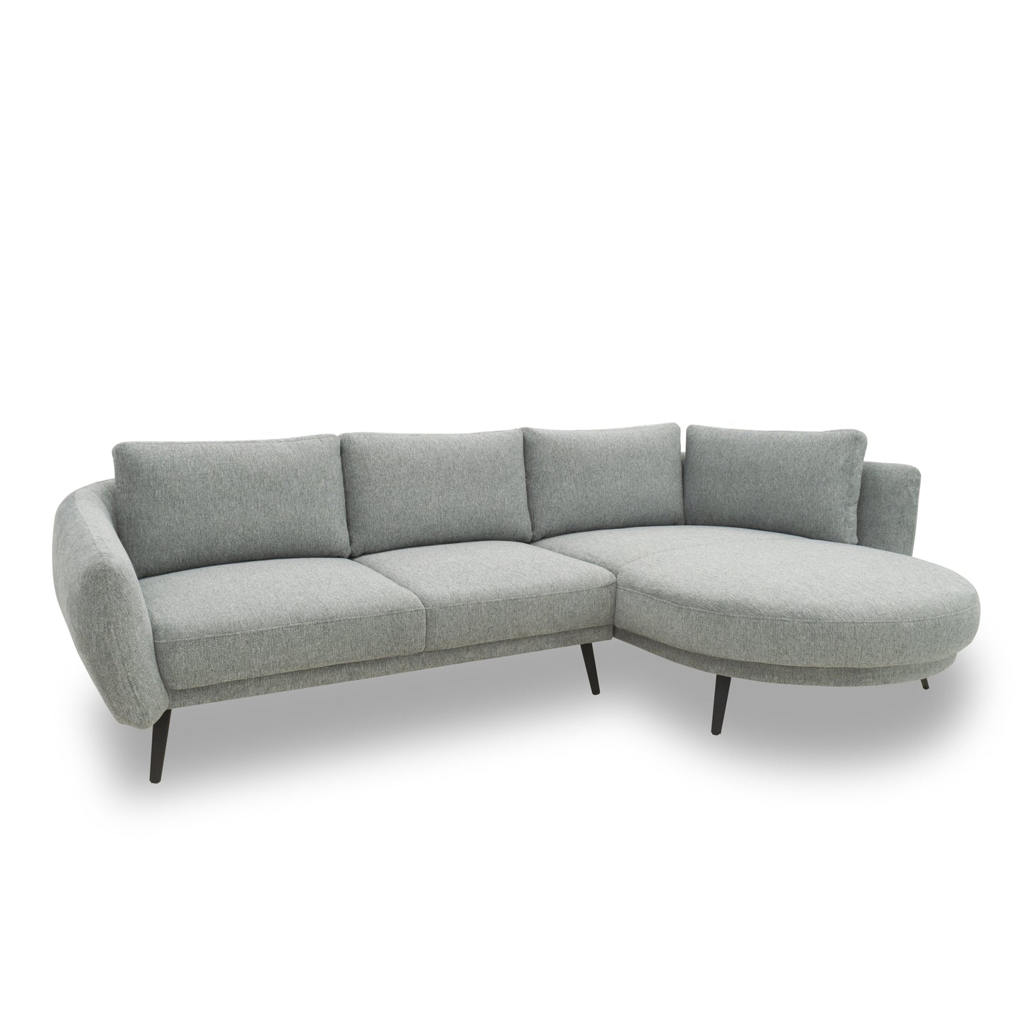 Ecksofa 200 020, Sofa in L-Form, Federkernpolsterung, 292 x 180 x 85 cm (BxTxH), grau   Aosom