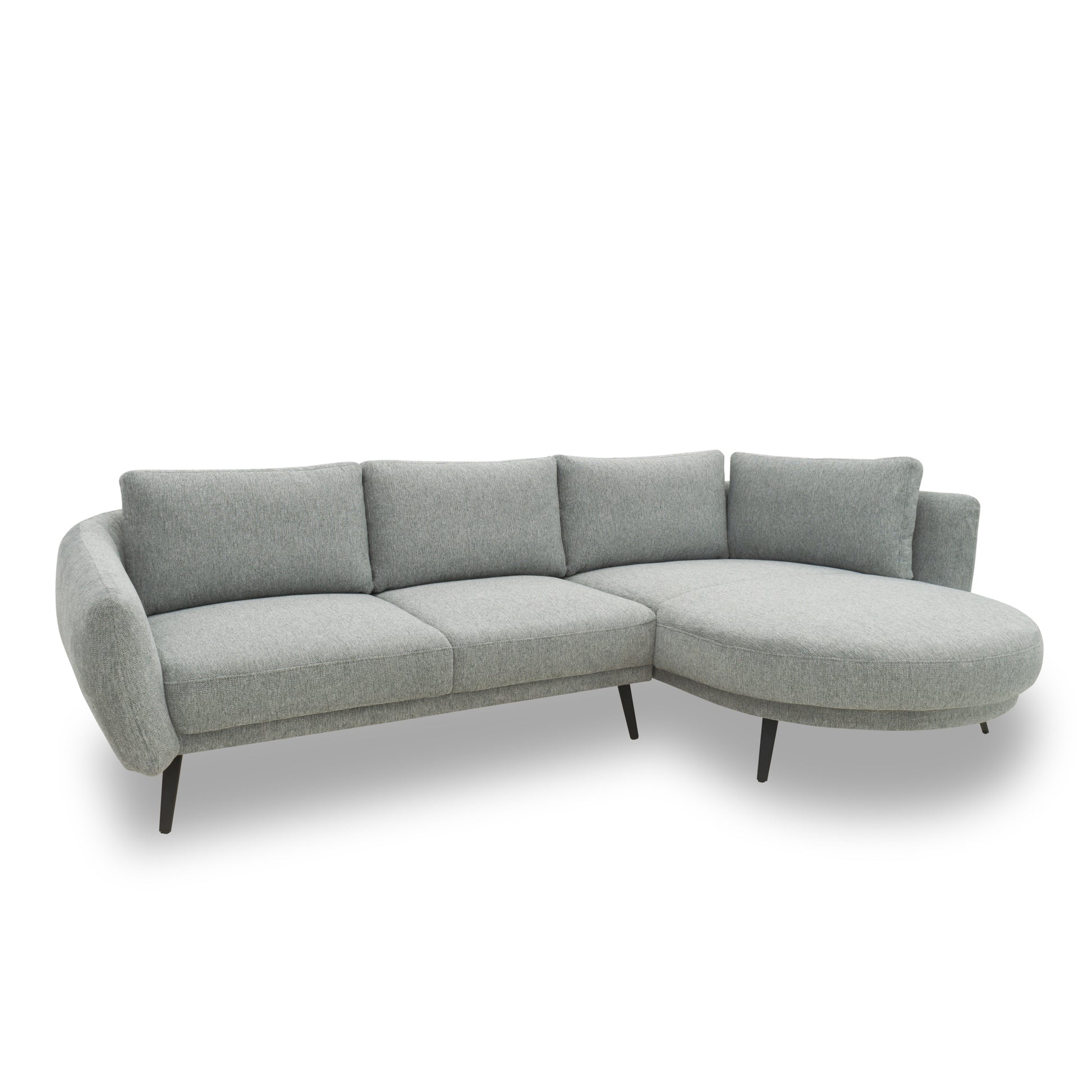 Ecksofa 200 020, Sofa in L-Form, Federkernpolsterung, 292 x 180 x 85 cm (BxTxH), grau   Aosom