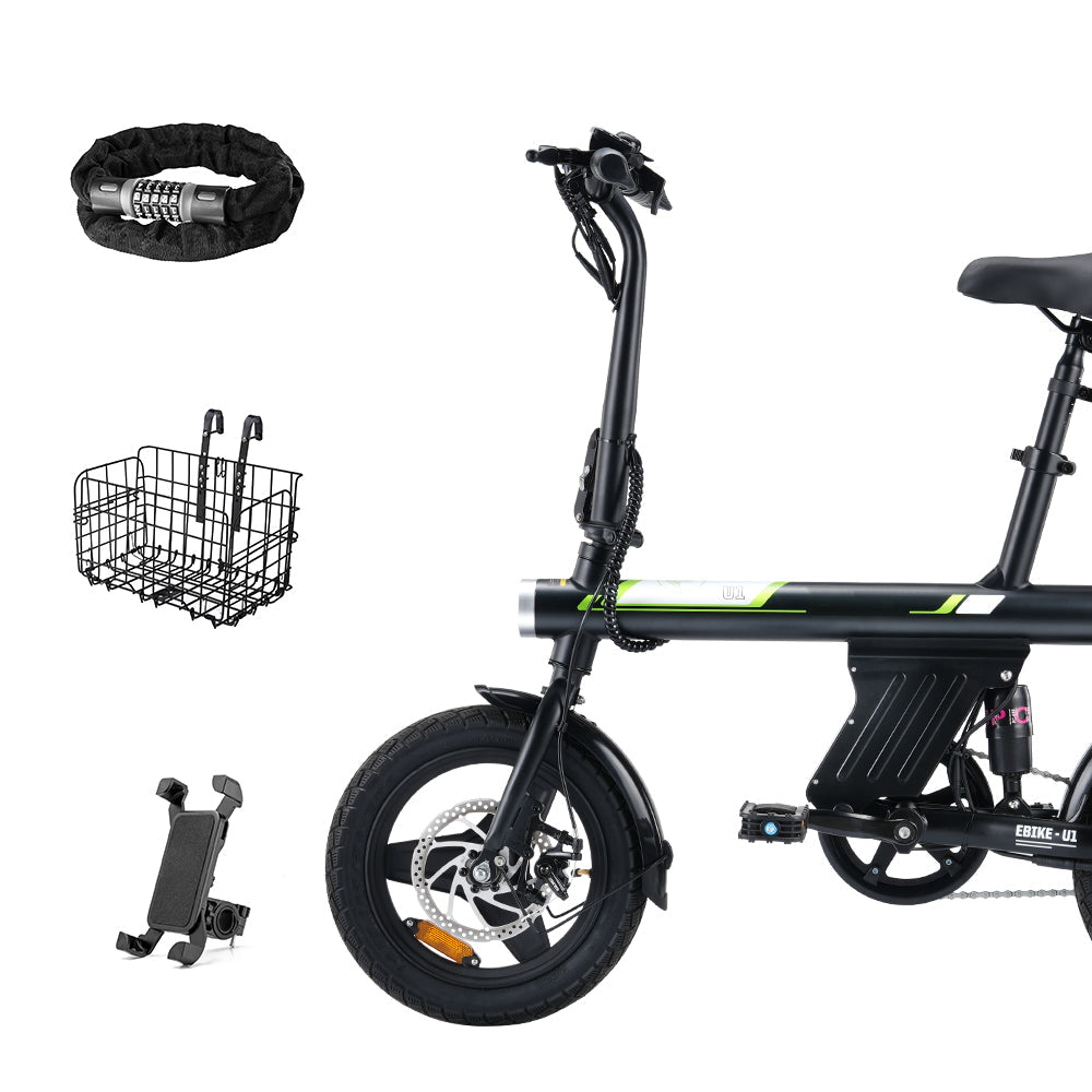 U1 E-bike Bundle-Verkauf - Schwarz Bundle