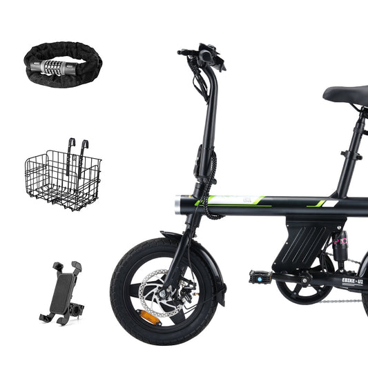 U1 E-bike Bundle-Verkauf - Schwarz Bundle