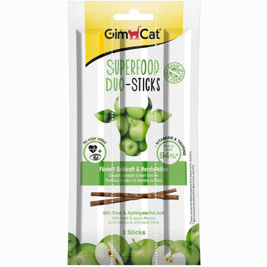GimCat Superfood Duo-Sticks Rind & Apfel 24 x 3 Stück