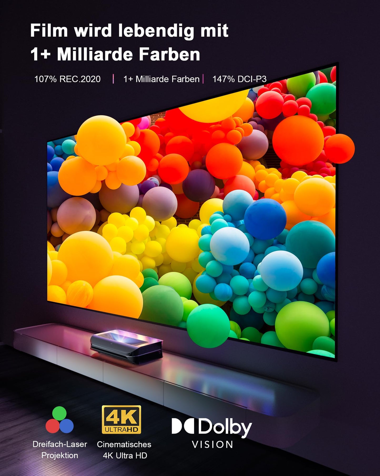 AWOL VISION - LTV-2500 UHD, 4K, 3D, RGB Projektor