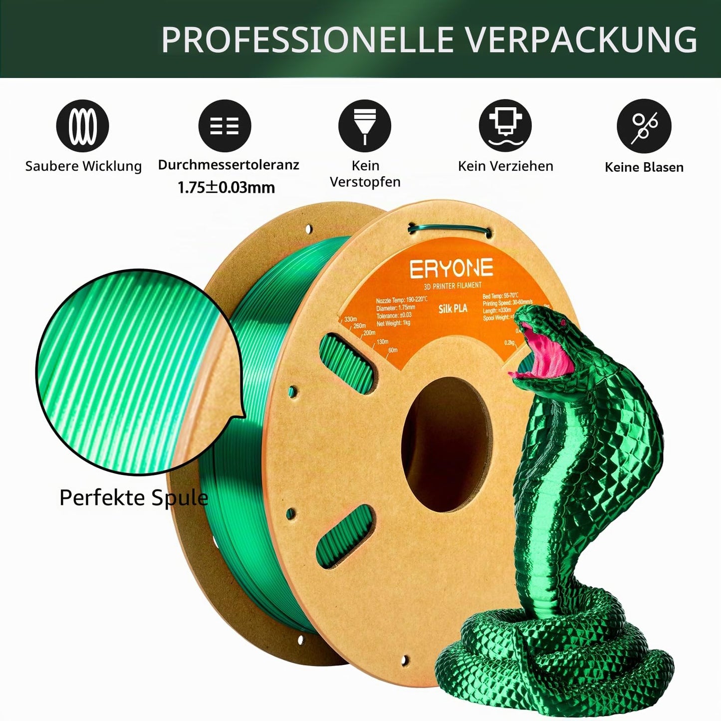 ERYONE Silk PLA Filament 1.75 mm