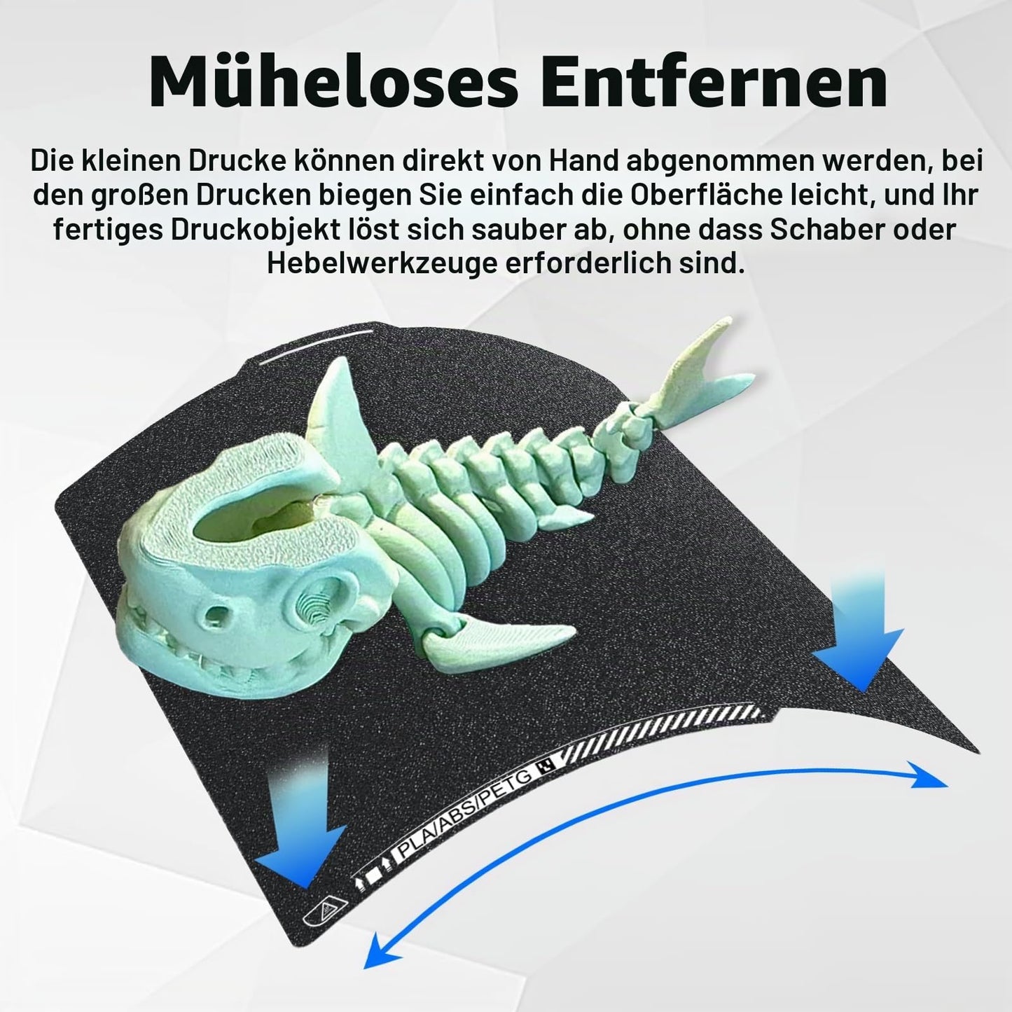 IdeaFormer Doppelseitig Schwarz Texturiert PEI Federstahl-Druckplatte alle Größen