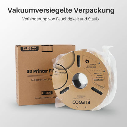 ELEGOO PLA Filament 1.75mm Schwarz 1KG