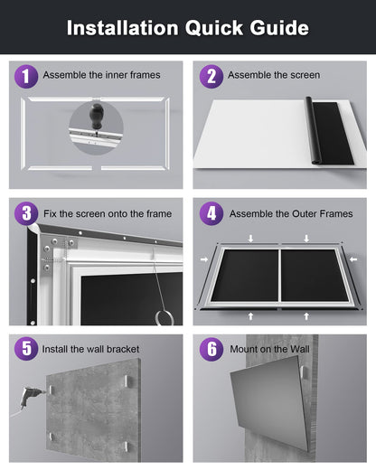 AWOL VISION - 150 Inch Fixierte Projektor Leinwand