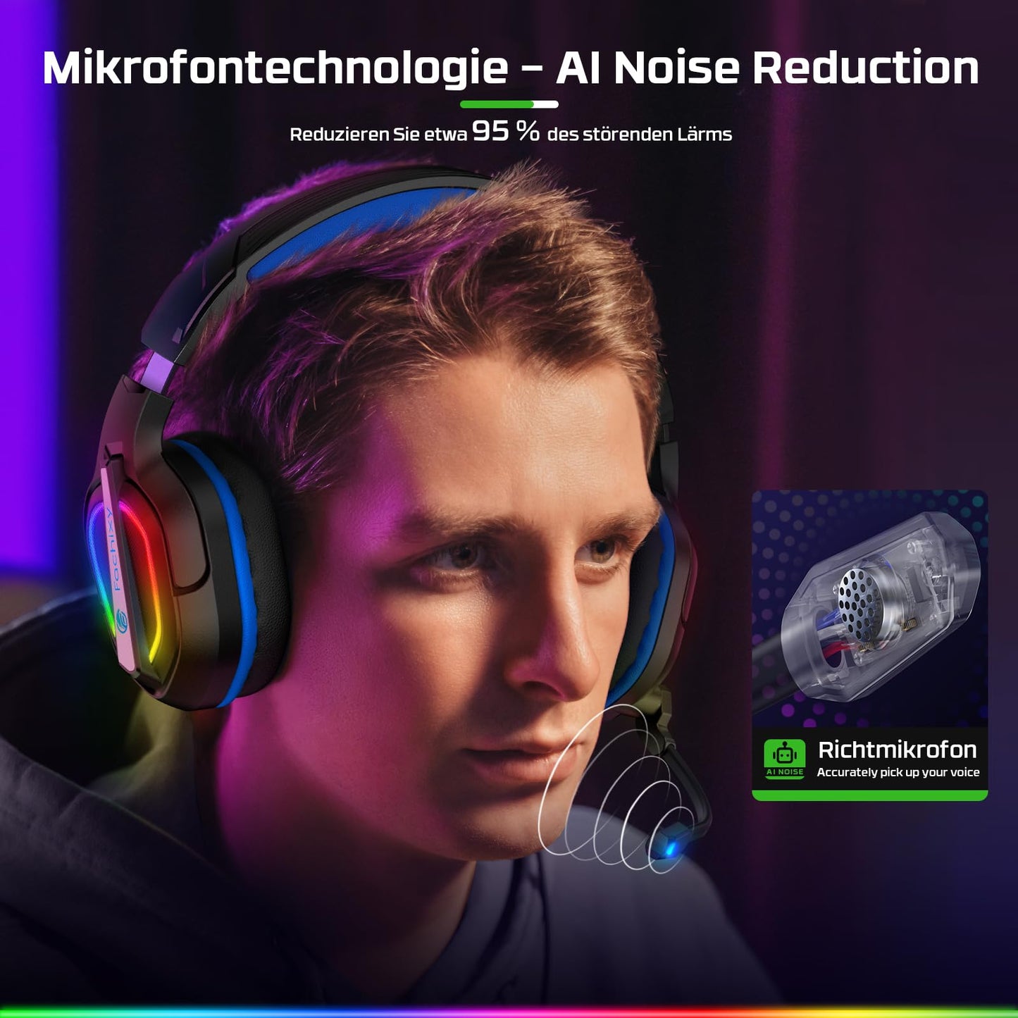 Fachixy FC200 Gaming Headset - PS5 PS4 PC Xbox One Nintendo Switch