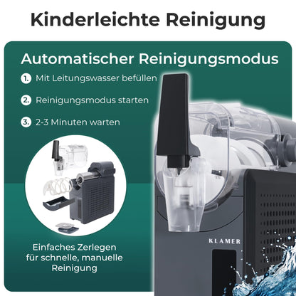 KLAMER Slush Maschine, mit 5 Programmen