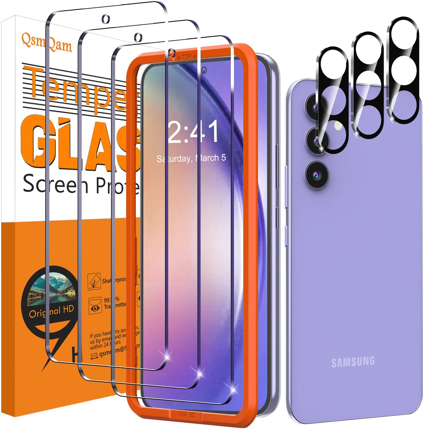 Apple iPhone / Samsung Galaxy - Panzerglas + Kamera Schutz