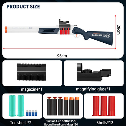 RuiDaXiang Doppelläufige Schrotflinte - Spielzeug Blasters & Leere Hülse für drinnen und draußen