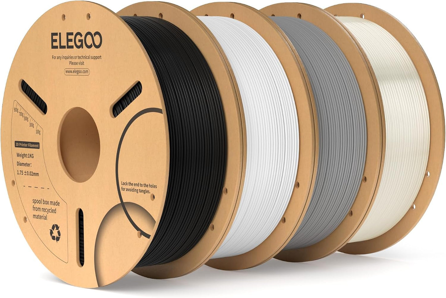 ELEGOO PLA Filament 1.75mm Schwarz 1KG