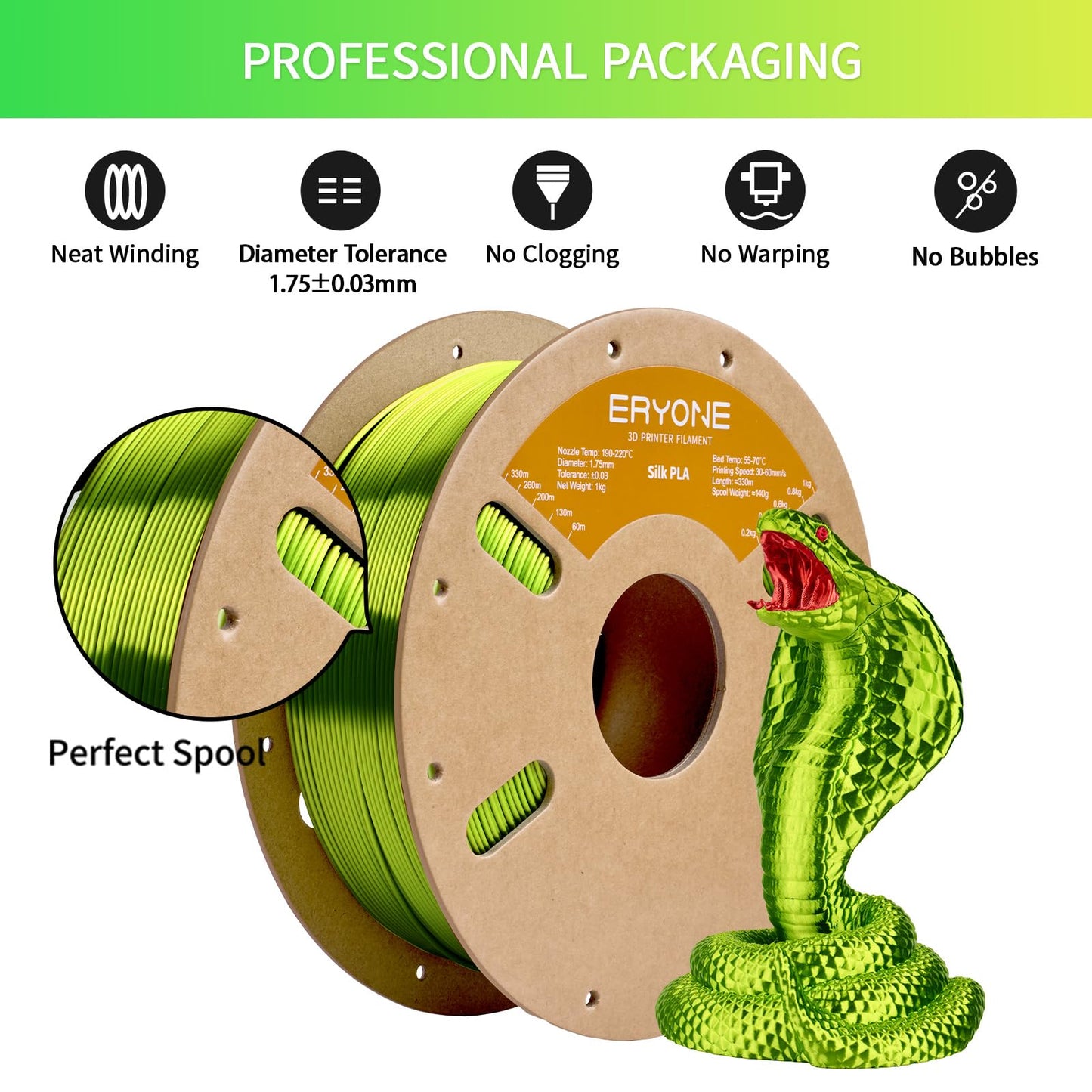 ERYONE Silk PLA Filament 1.75 mm