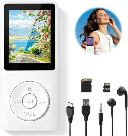 32GB MP3 Player - Bluetooth 5.3 mit 1.8" TFT Farbbildschirm