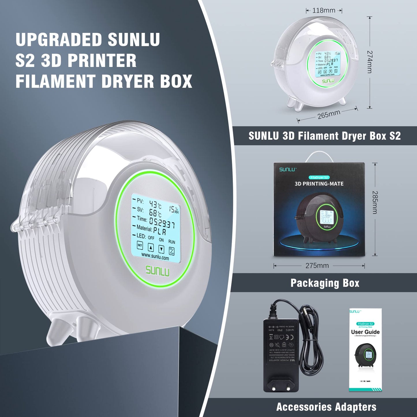 SUNLU Filament Trockner Box S2