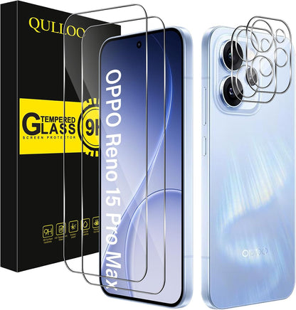 QULLOO Schutzfolie - Pro Panzerglas, 2 Stück mit Autoinstallation