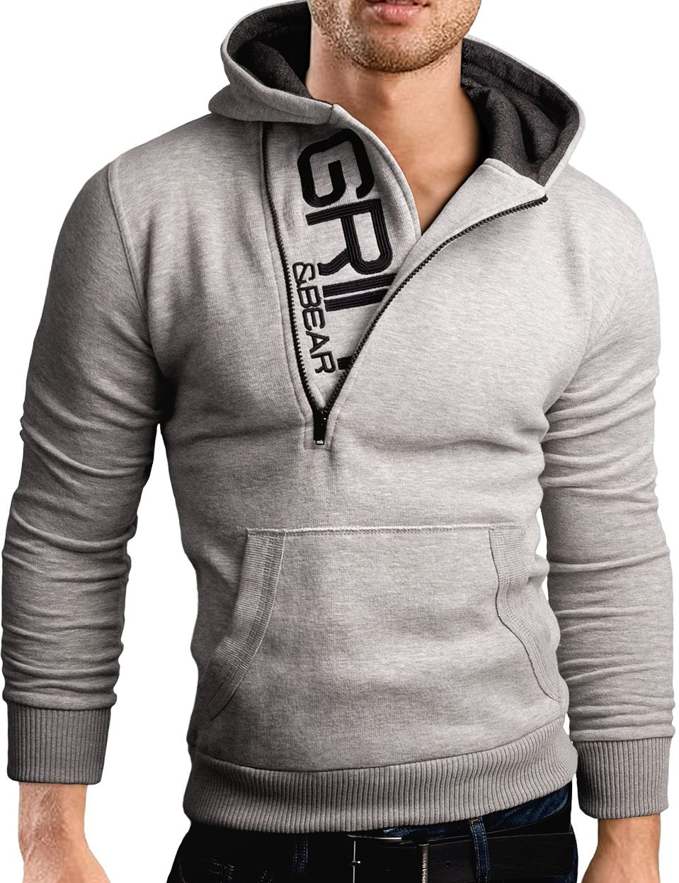 Grin&Bear Slim fit Halfzip Hoodie