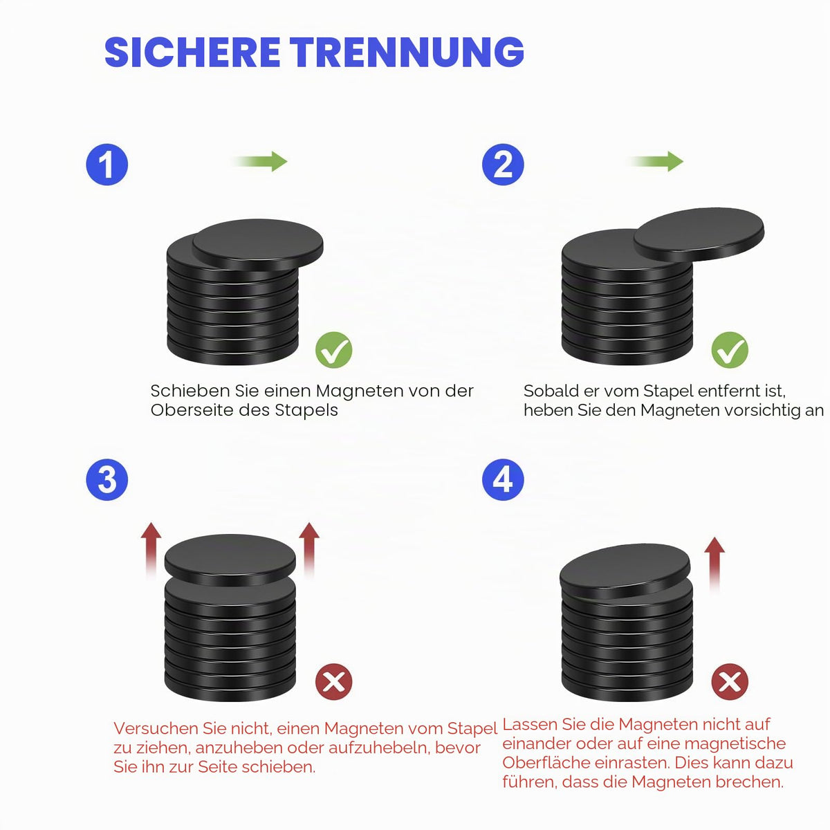 Wukong Schwarz Neodym Magnete Selbstklebend Extra Stark 20x3mm | 6 Stück, Mini Runde Magnete Heavy Duty für Magnettafel Whiteboard Kühlschrank