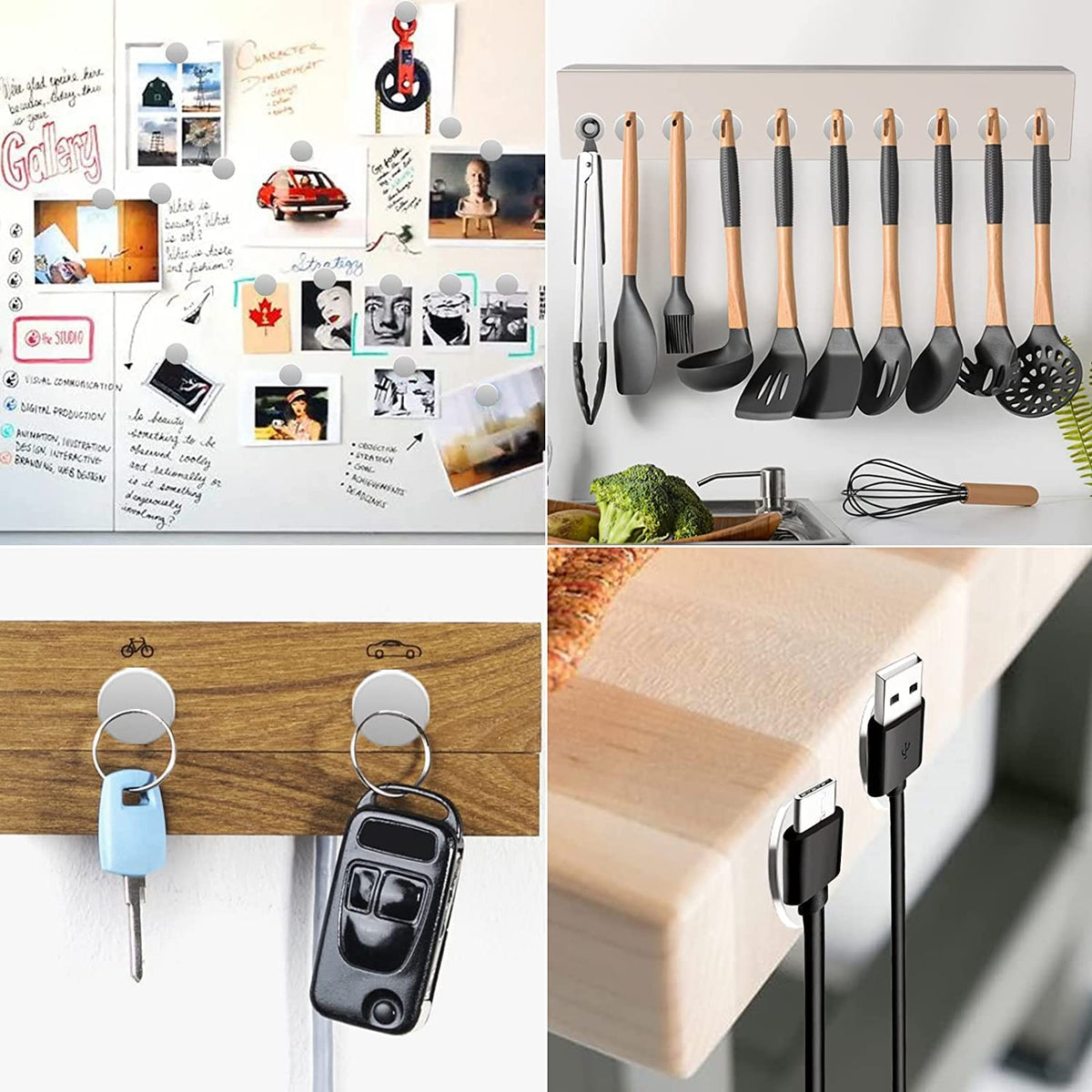 Wukong Schwarz Neodym Magnete Selbstklebend Extra Stark 20x3mm | 6 Stück, Mini Runde Magnete Heavy Duty für Magnettafel Whiteboard Kühlschrank