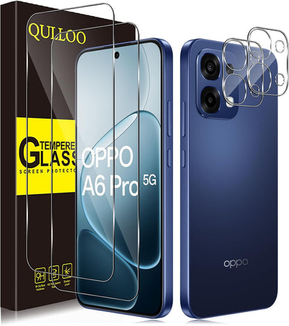 QULLOO Schutzfolie - Pro Panzerglas, 2 Stück mit Autoinstallation