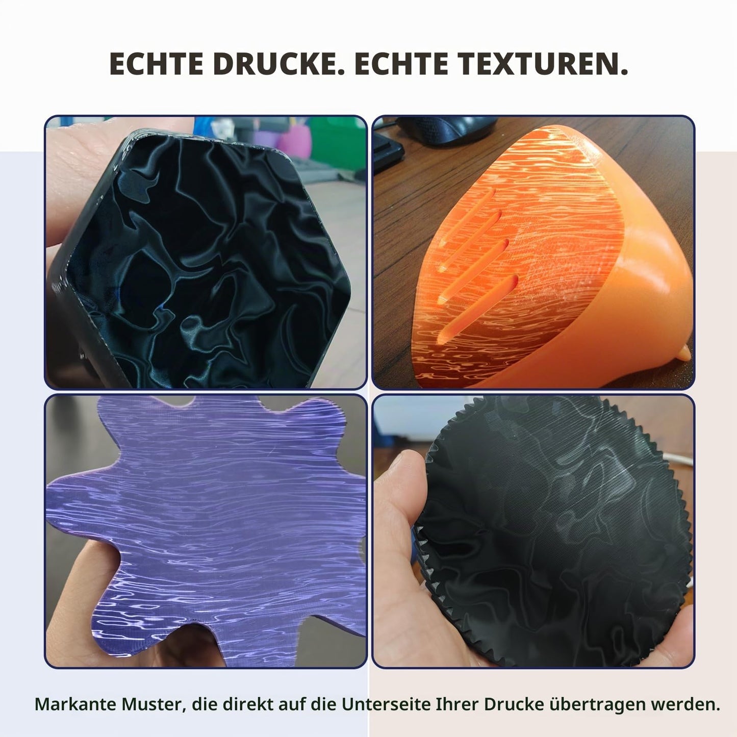IdeaFormer Doppelseitig Schwarz Texturiert PEI Federstahl-Druckplatte alle Größen