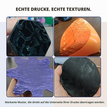 IdeaFormer Doppelseitig Schwarz Texturiert PEI Federstahl-Druckplatte alle Größen