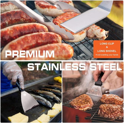 Huolewa Barbecue Spatula Set, Stainless Steel - 9teilig
