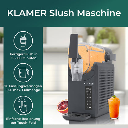 KLAMER Slush Maschine, mit 5 Programmen