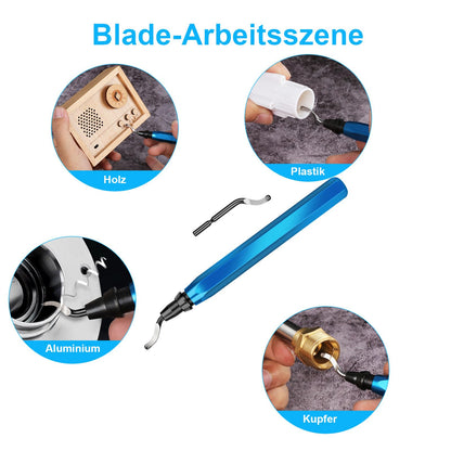 3D-Druck-Entgratifert-Satz Entgrater Werkzeug mit 11 Unterschiedlichen Klingen 5-Feilen-Set und Seitenschneider Metal Handle Hand Deburring Tools files