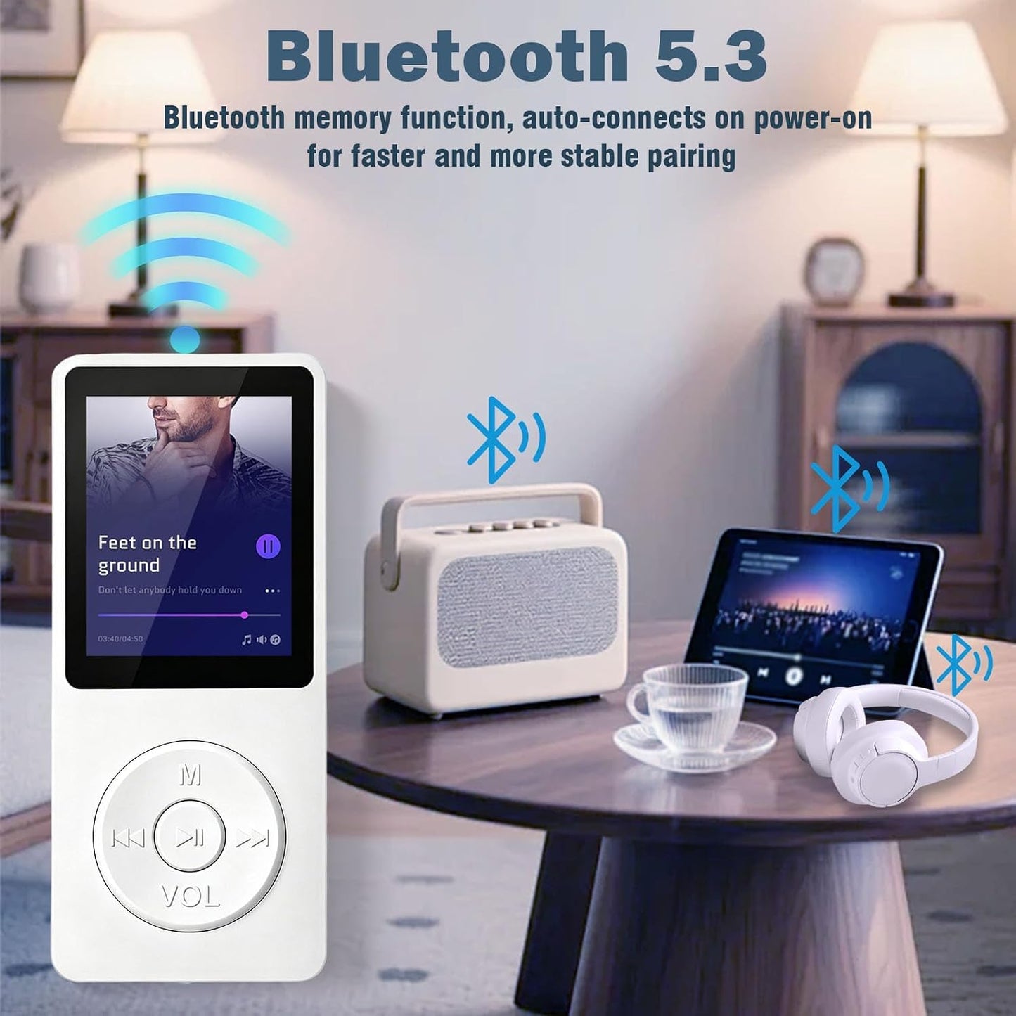 32GB MP3 Player - Bluetooth 5.3 mit 1.8" TFT Farbbildschirm