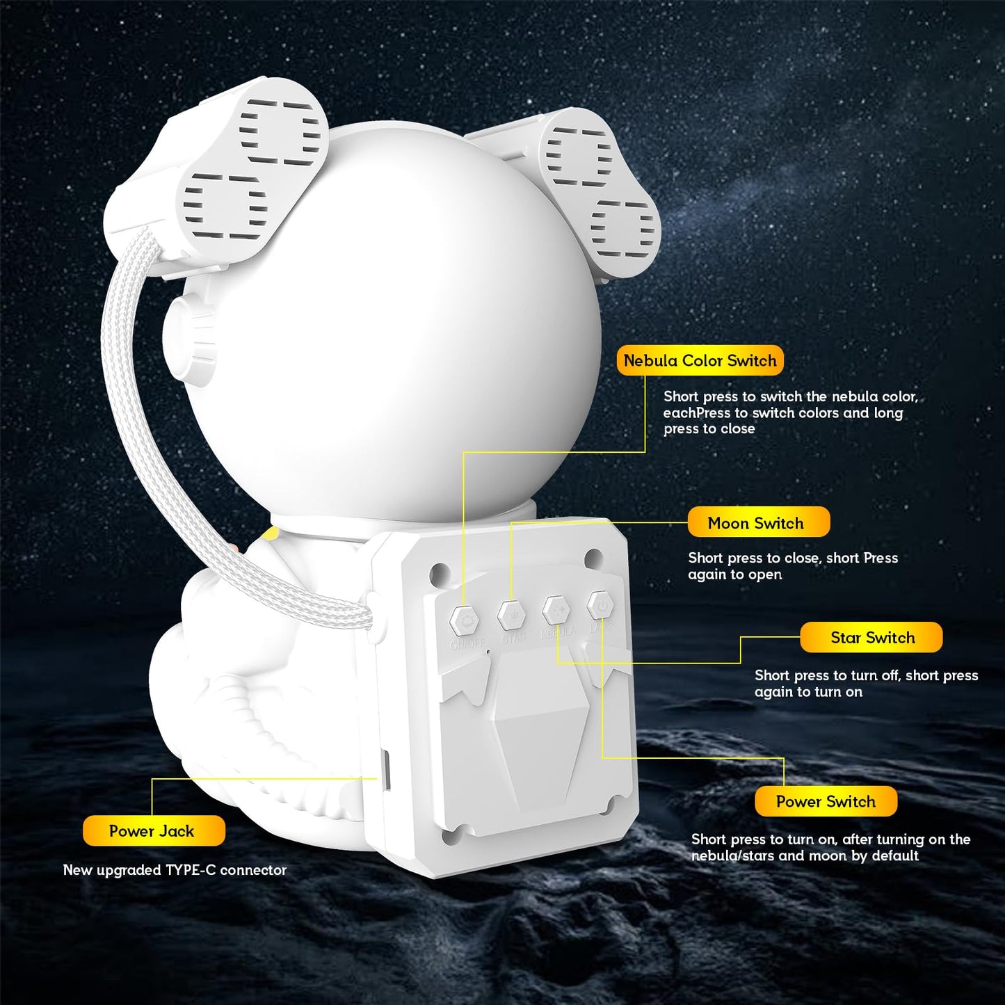 Astronaut LED Galaxy Projektor