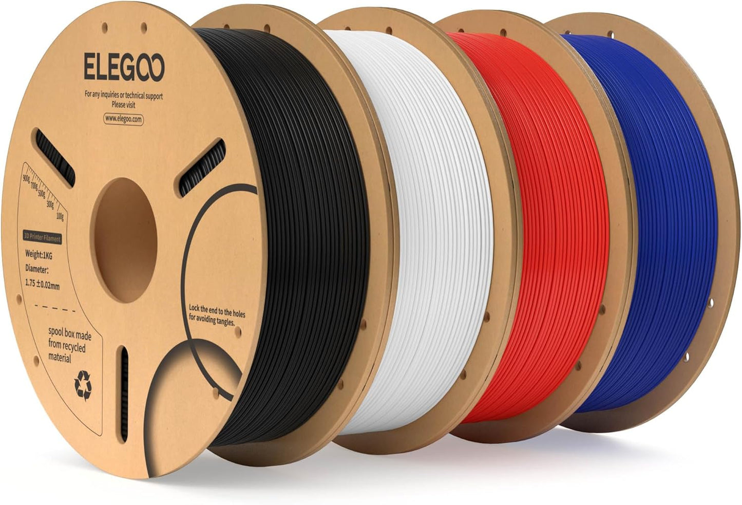 ELEGOO PLA Filament 1.75mm Schwarz 1KG