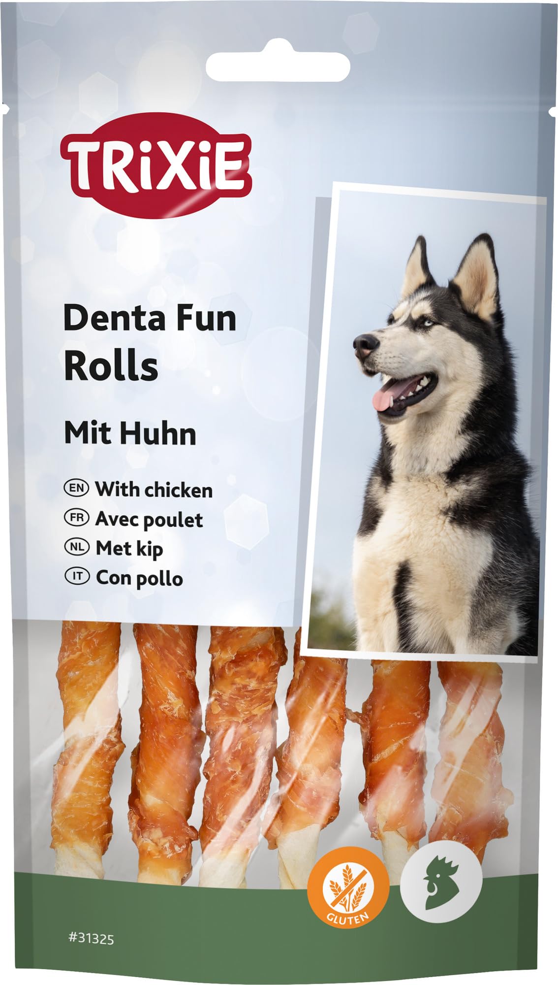 TRIXIE - Hühnchen Kaurolle "Denta Fun Chicken Chewing Rolls"