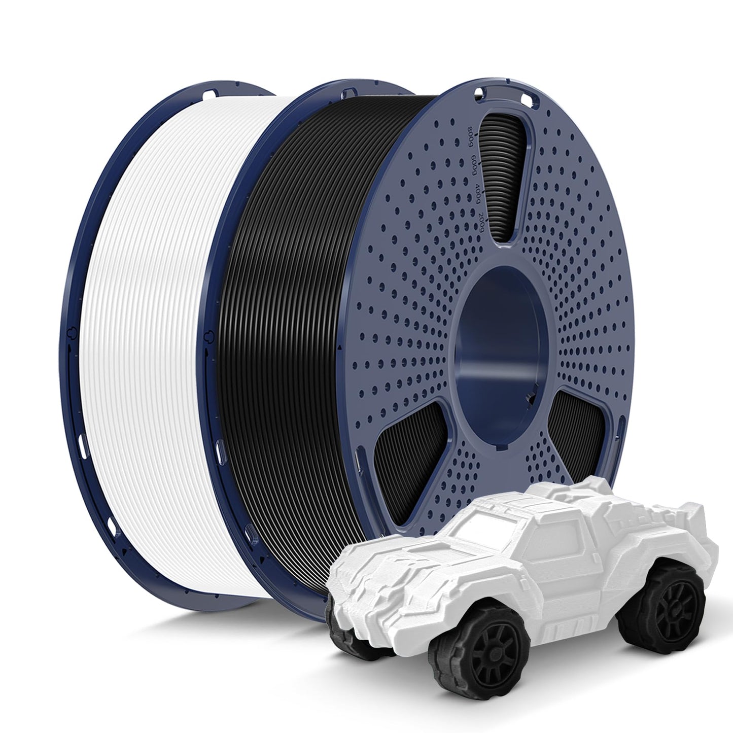 SUNLU PLA Filament 1.75mm, 3D Drucker Filament PLA Schwarz, Maßgenauigkeit +/- 0,02mm 1KG Spule