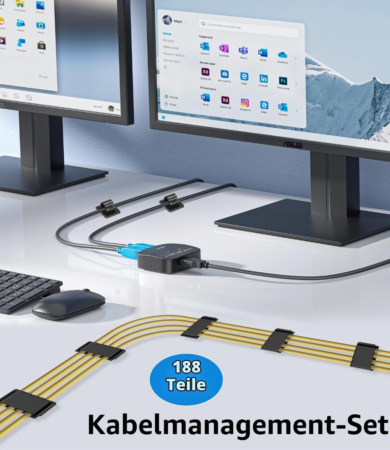 188 Stück Kabelmanagement Kits