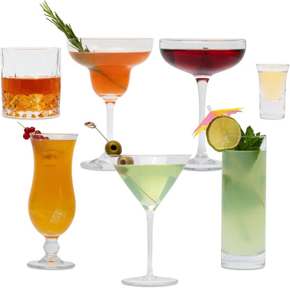 Mixit Cards Cocktail Gläser Set 14-teilig - Ideal für Zuhause & Gastro