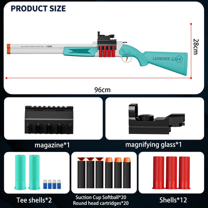 RuiDaXiang Doppelläufige Schrotflinte - Spielzeug Blasters & Leere Hülse für drinnen und draußen