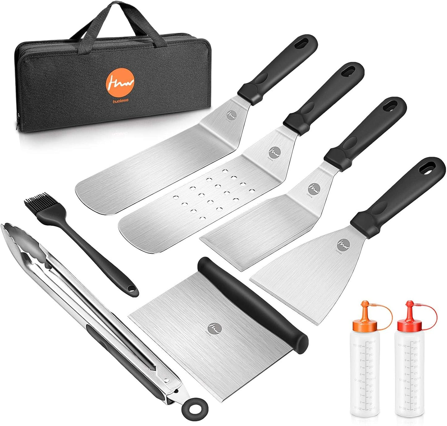 Huolewa Barbecue Spatula Set, Stainless Steel - 9teilig