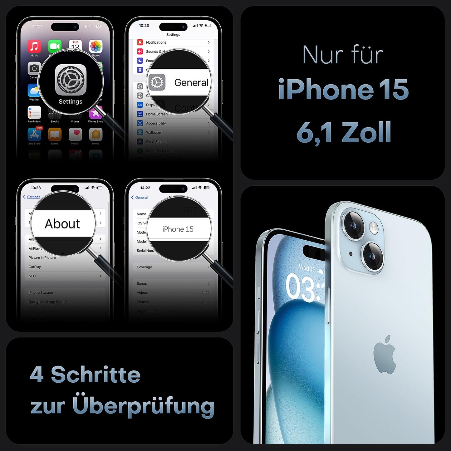 TOCOL 3 in 1 Case für Apple iPhone