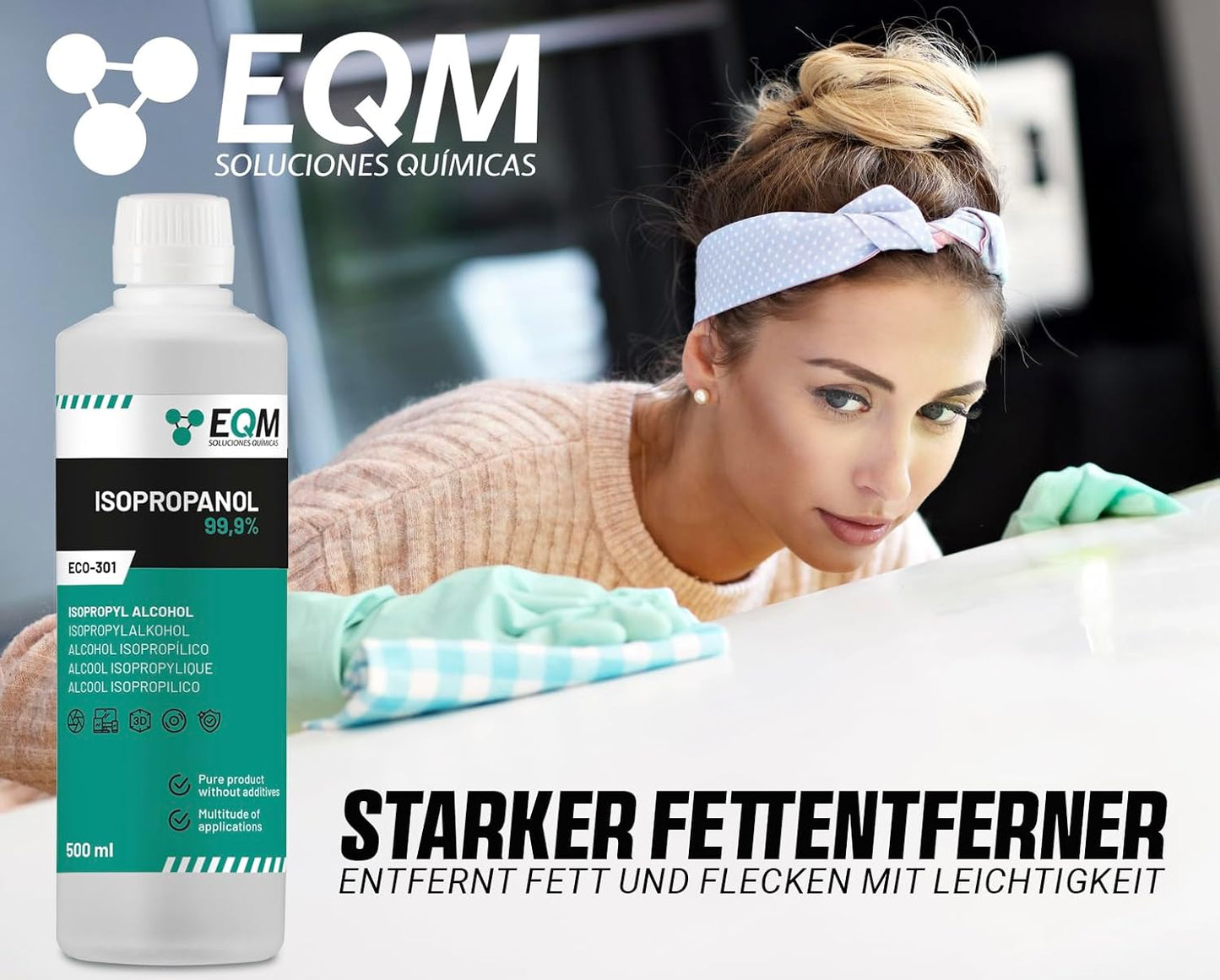 EQM - ECO-301 - Isopropylalkohol/Isopropanol 99.9% 1L