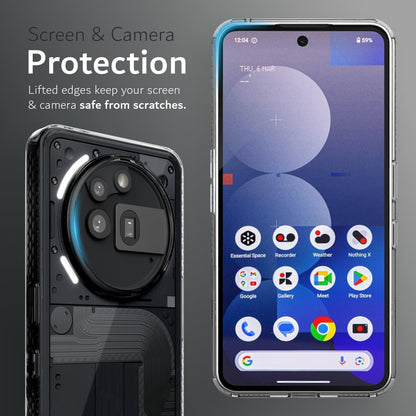 TUDIA Clear Fit Hülle für Nothing Phone 3a Pro