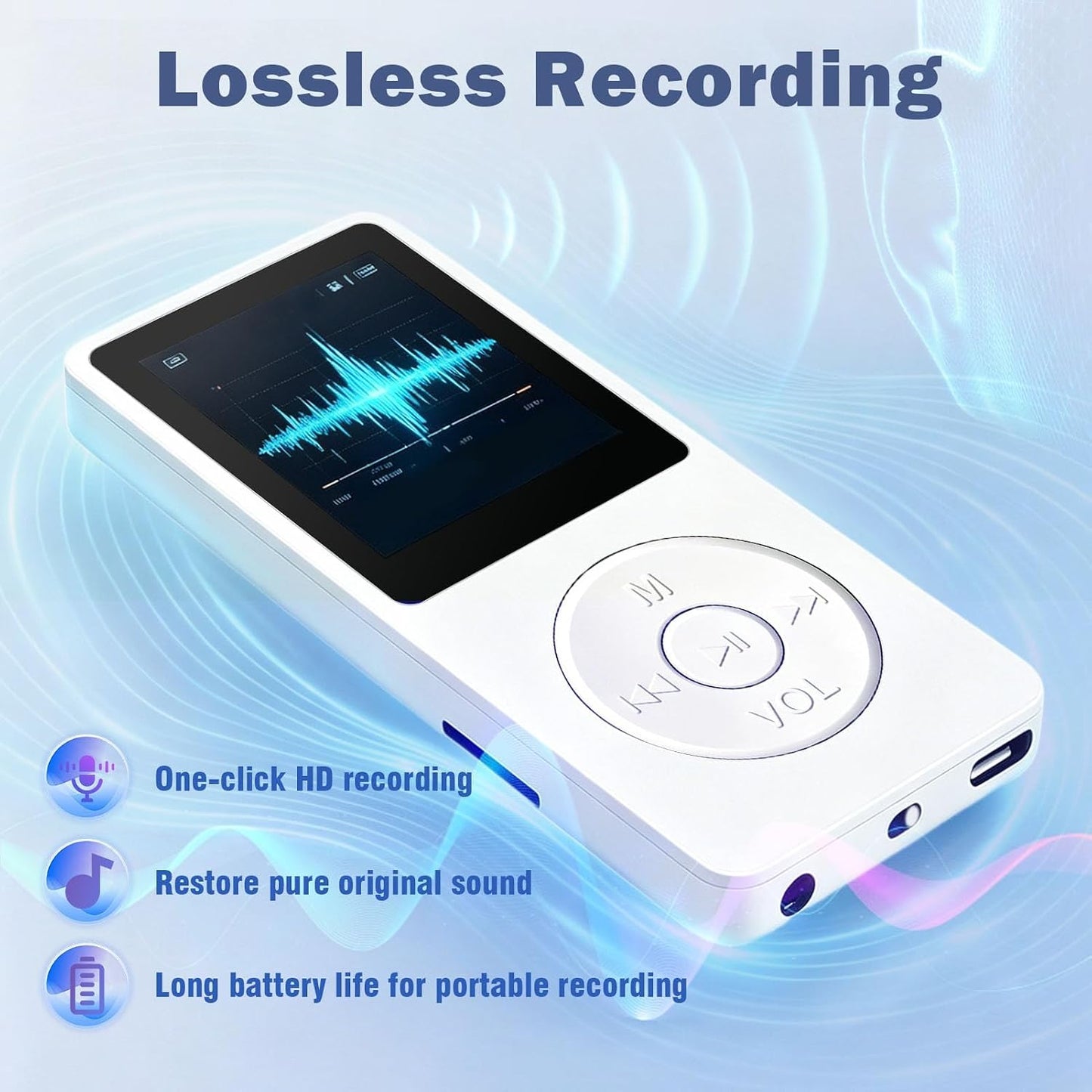 32GB MP3 Player - Bluetooth 5.3 mit 1.8" TFT Farbbildschirm