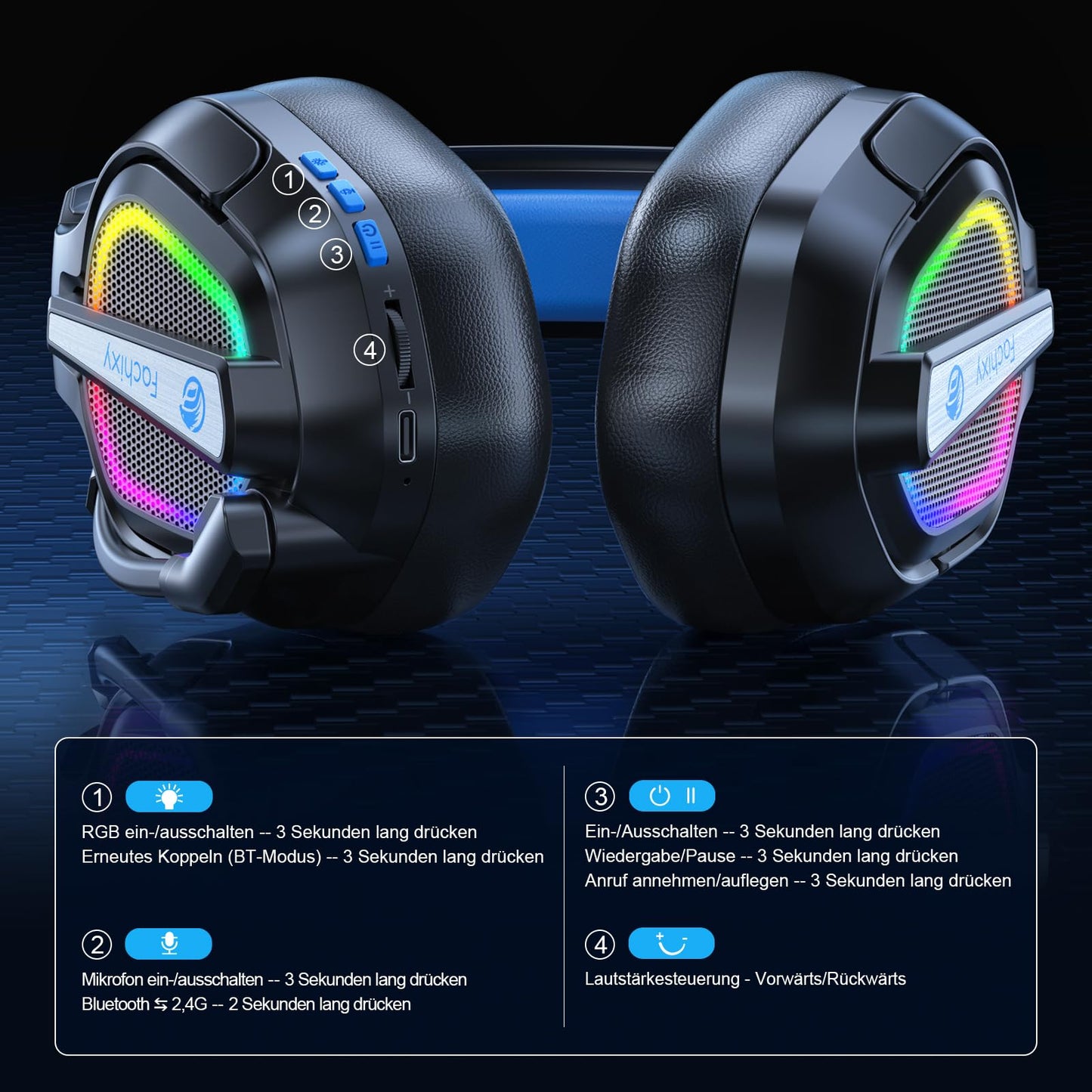 Fachixy FC200 Gaming Headset - PS5 PS4 PC Xbox One Nintendo Switch