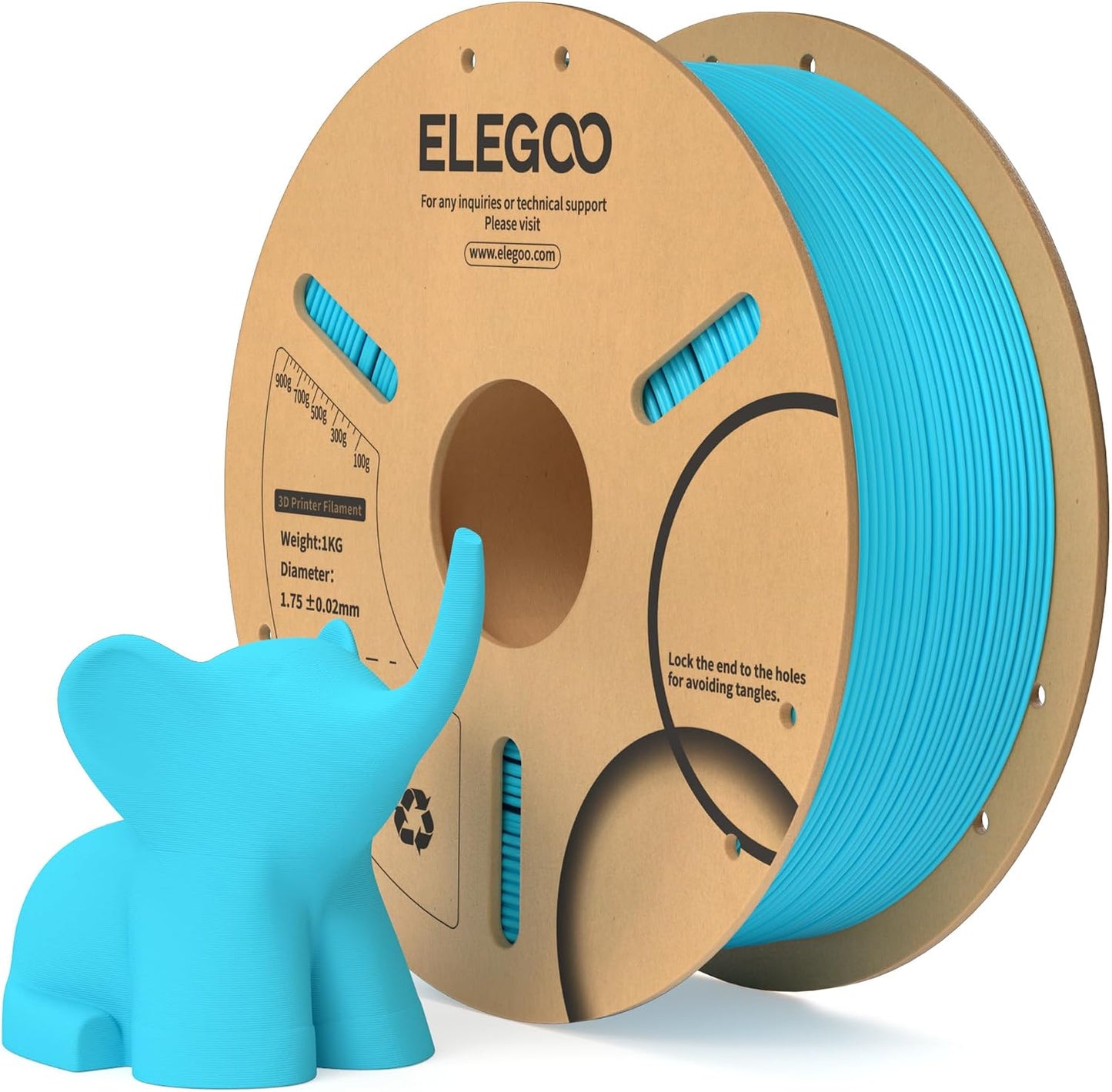 ELEGOO PLA Filament 1.75mm Schwarz 1KG