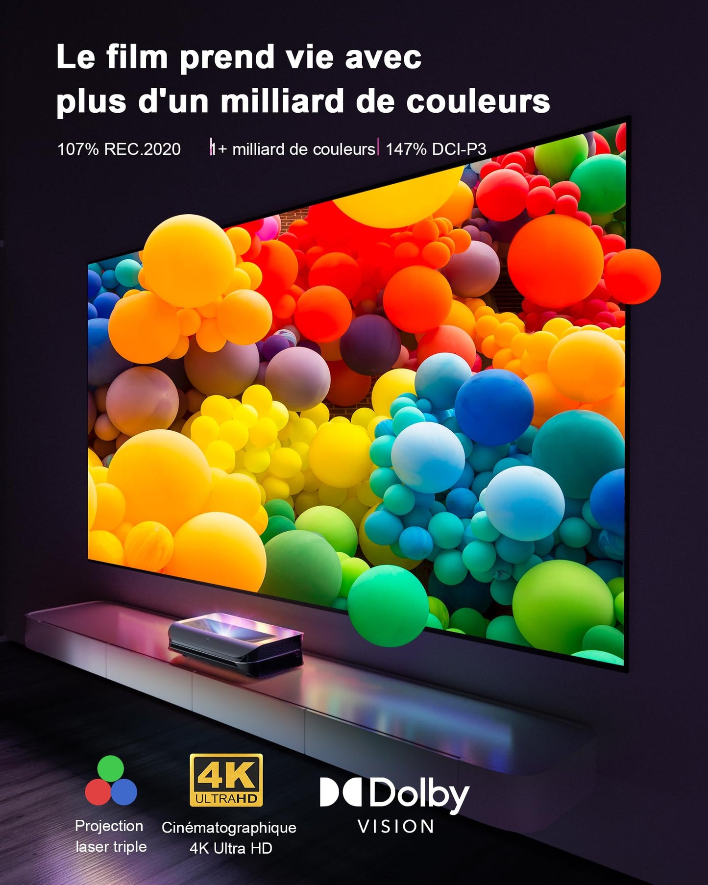 AWOL VISION - LTV-2500 UHD, 4K, 3D, RGB Projektor