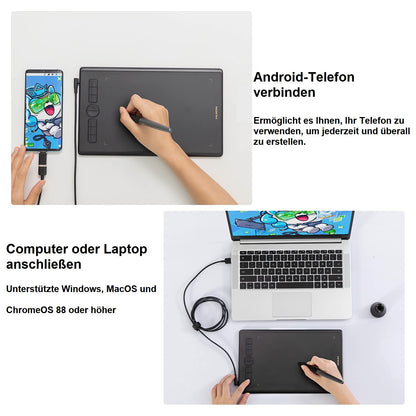 HUION Note X10 Zeichentablett - kabelloses Bluetooth-Notizbuch für Notizen, Digitale Kunst und Meetings