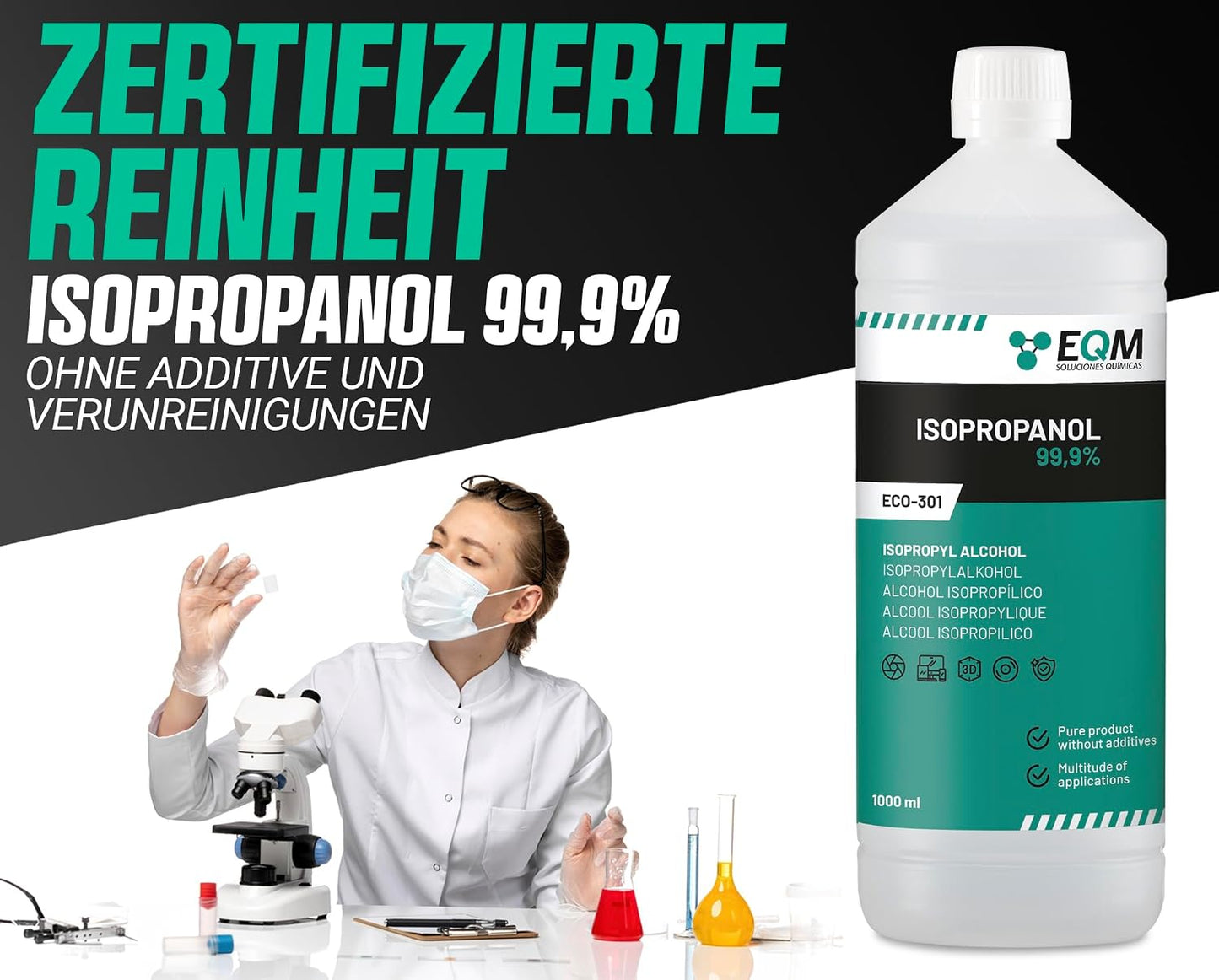 EQM - ECO-301 - Isopropylalkohol/Isopropanol 99.9% 1L