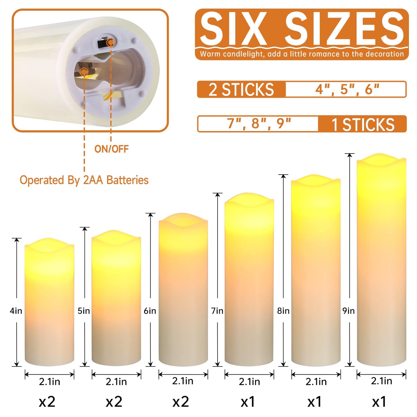 LED Kerzen, flammlose Echtwachs Kerzen mit Funk