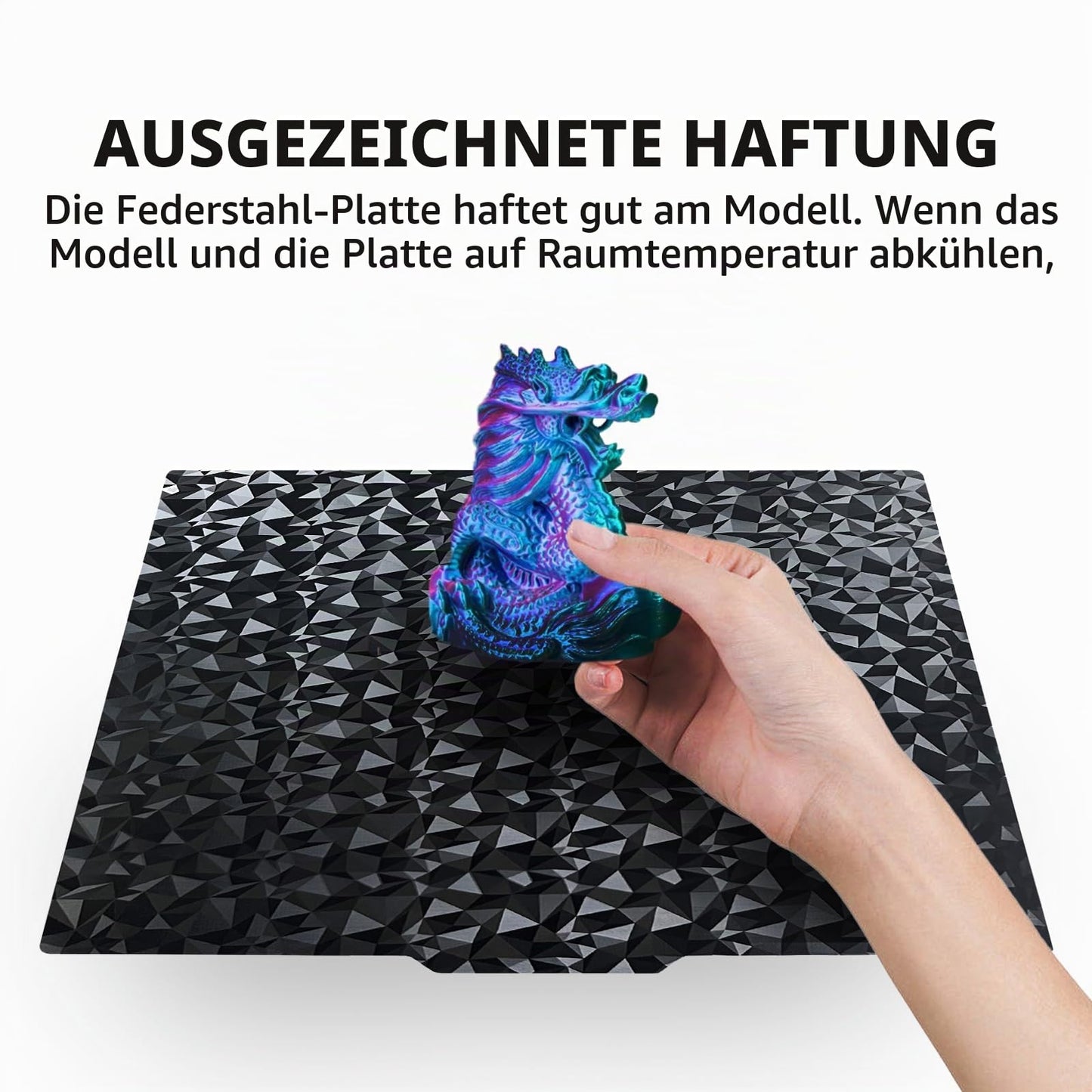 IdeaFormer Doppelseitig Schwarz Texturiert PEI Federstahl-Druckplatte alle Größen