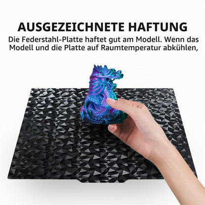 IdeaFormer Doppelseitig Schwarz Texturiert PEI Federstahl-Druckplatte alle Größen