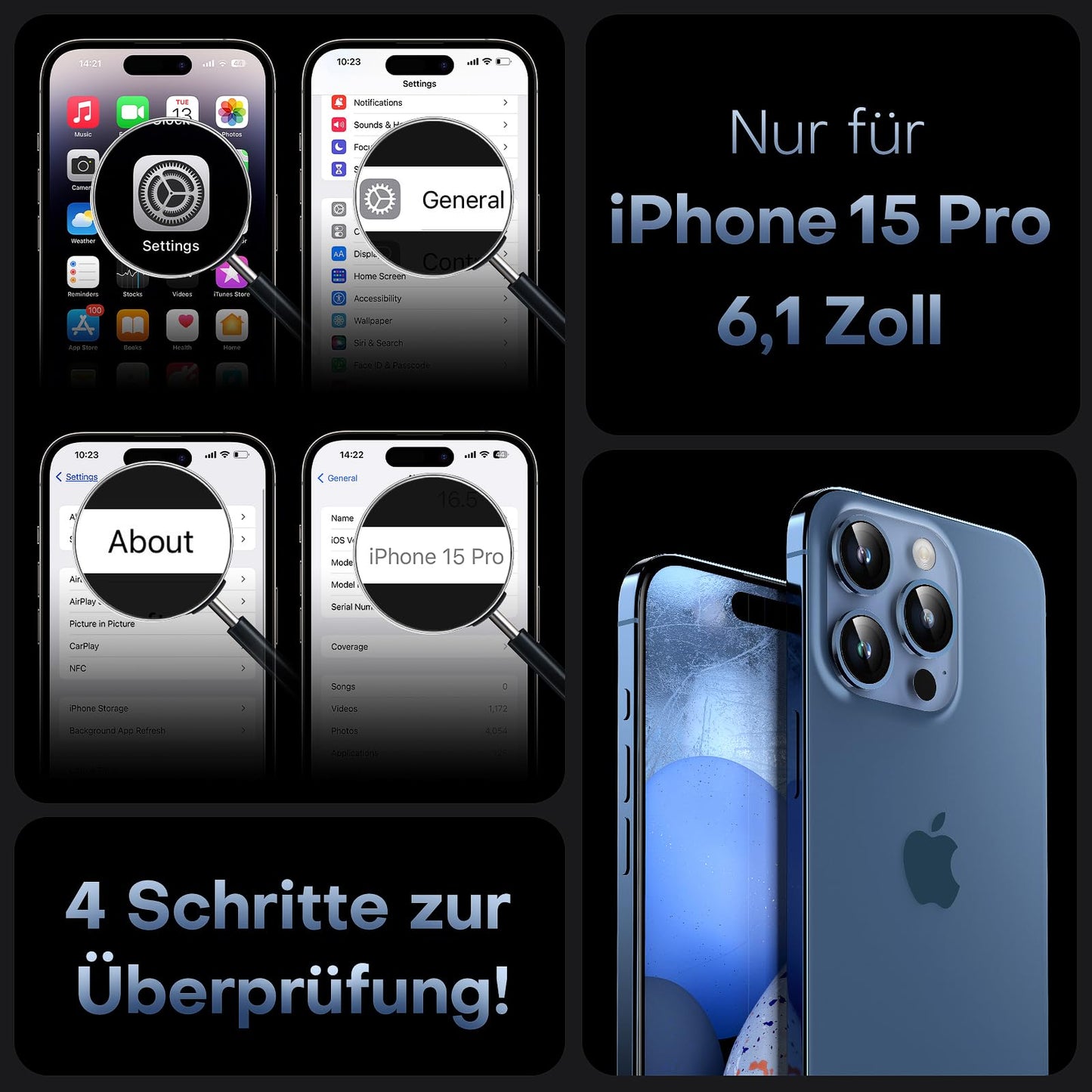 TOCOL 3 in 1 Case für Apple iPhone